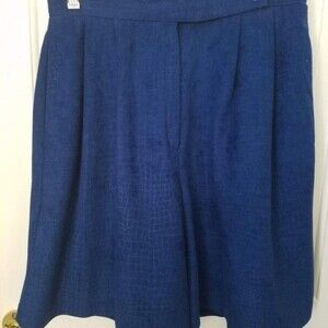 Darlyn Designs Women’s Blue Micro Suede Bermuda Shorts Size 12 Casual Soft Feel